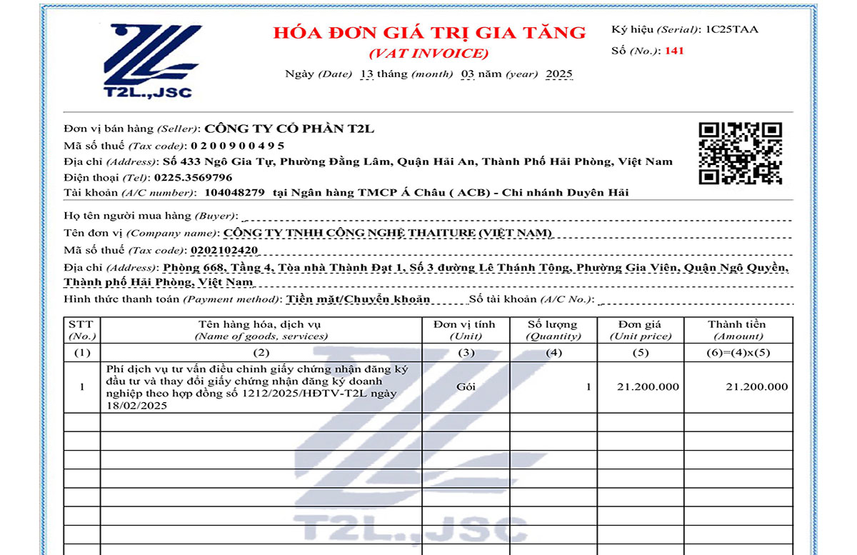 Dịch vụ lập hóa đơn VAT Hải Phòng